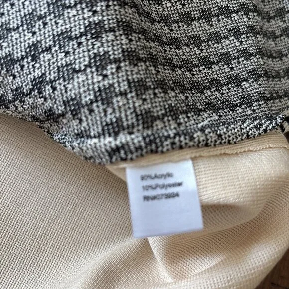 Ming Wang Sleeveless Career Blouse Tan & Black Herringbone Size 0X - Picture 6 of 6